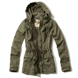 Hollister Olive Green Hooded Jacket
